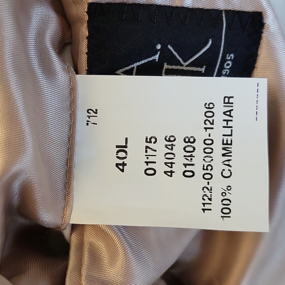 Jos A Bank 100% Camel Hair Blazer Jacket Soort Coat 40 Long - Picture 11 of 12